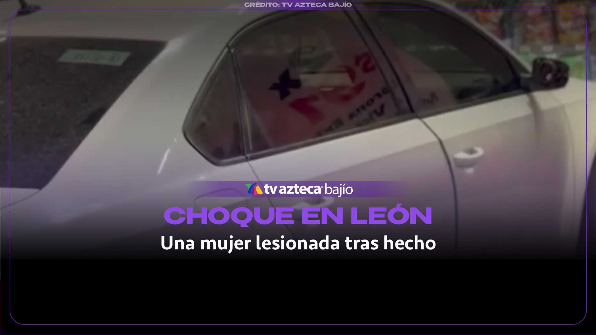Mujer se QUEDA DORMIDA y choca contra entrada de una tienda en estacionamiento de León