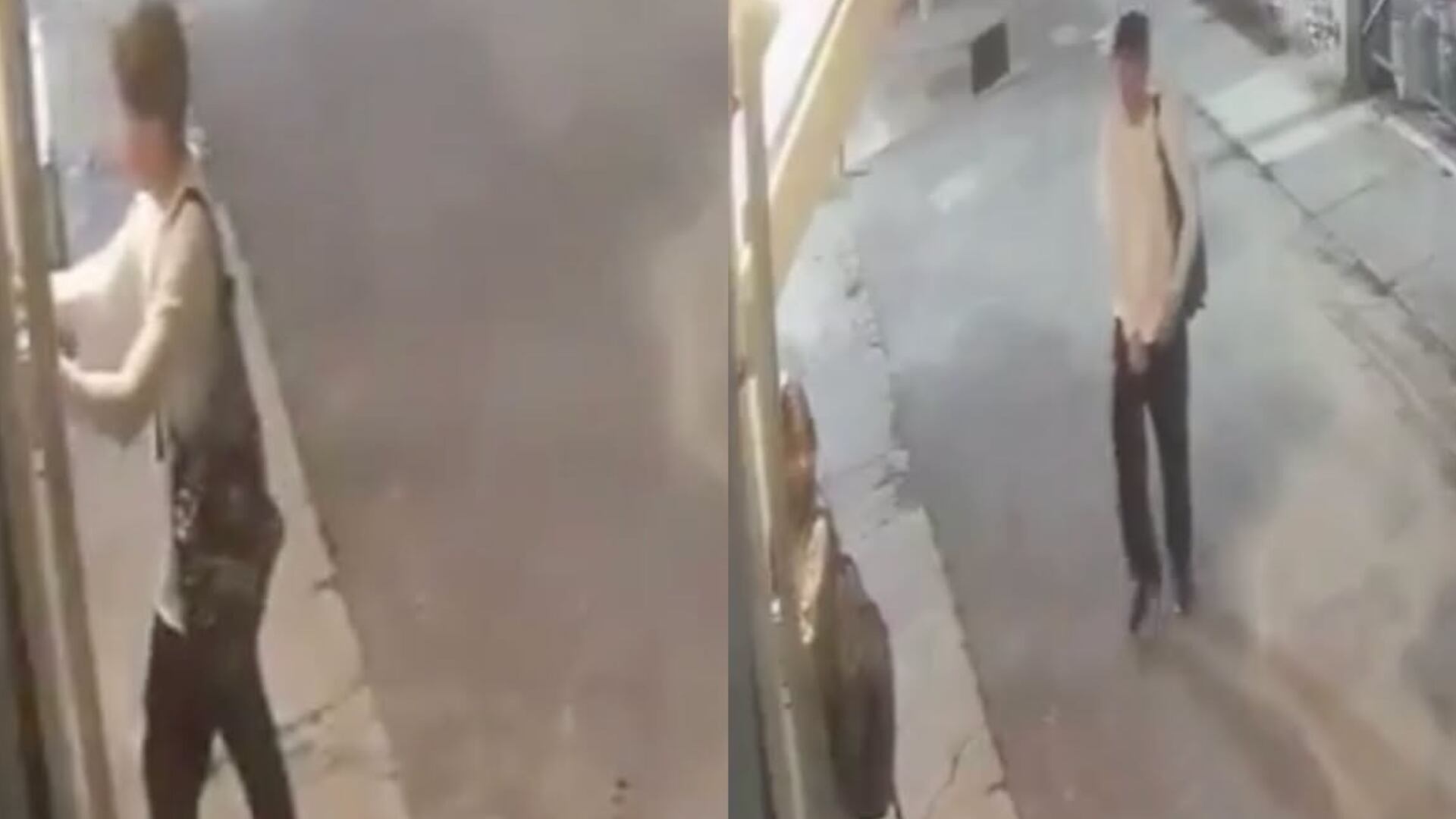 ¡CUIDADO en las calles! Captan a presunto AC0SADOR siguiendo a una estudiante y trata de entrar a su casa: VIDEO