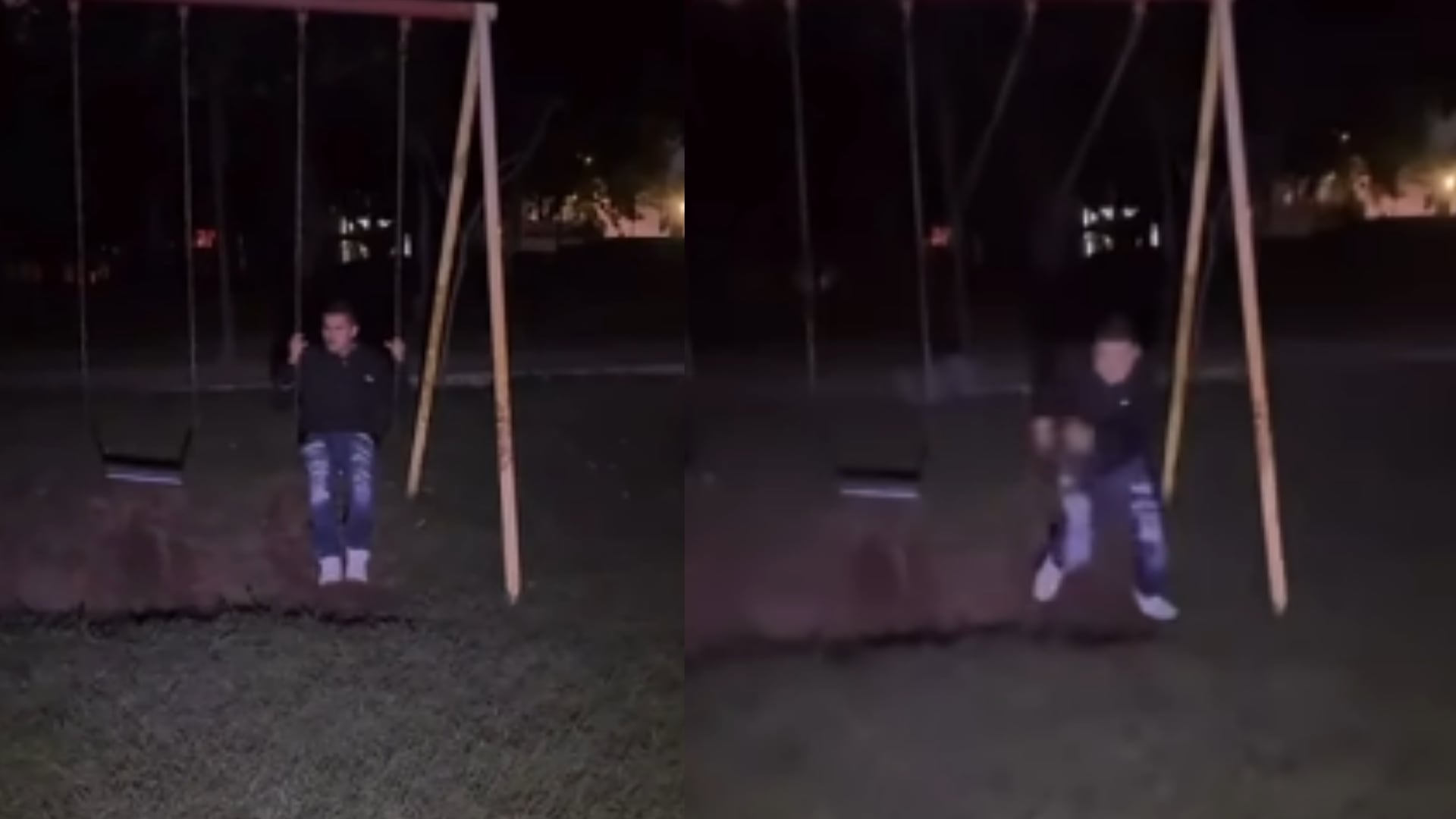 “Satanás eres TÚ”; Joven RETA AL DIABLO a que mueva un columpio y termina HUYENDO aterrorizado: VIDEO