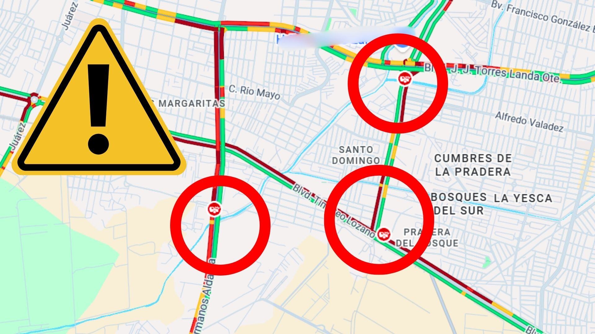 accidente en bulevar Hermanos Aldama