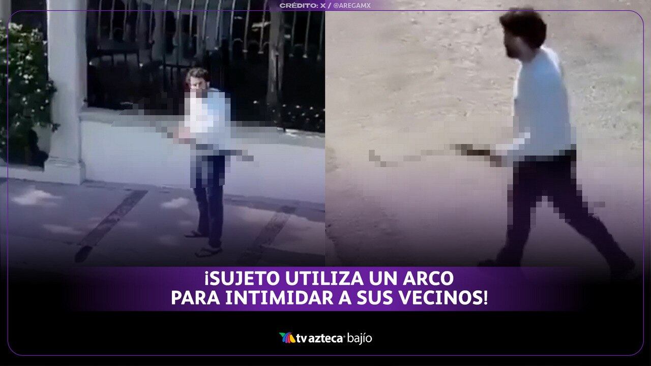 ¡Como en la Odisea! Hombre aparece con un arco lanzando FLECHAS contra civiles y automóviles (VIDEO)