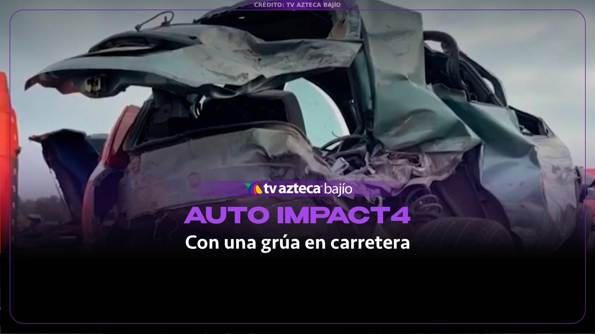 VIDEO: Un auto se va contra una grúa y genera caos vial en carretera