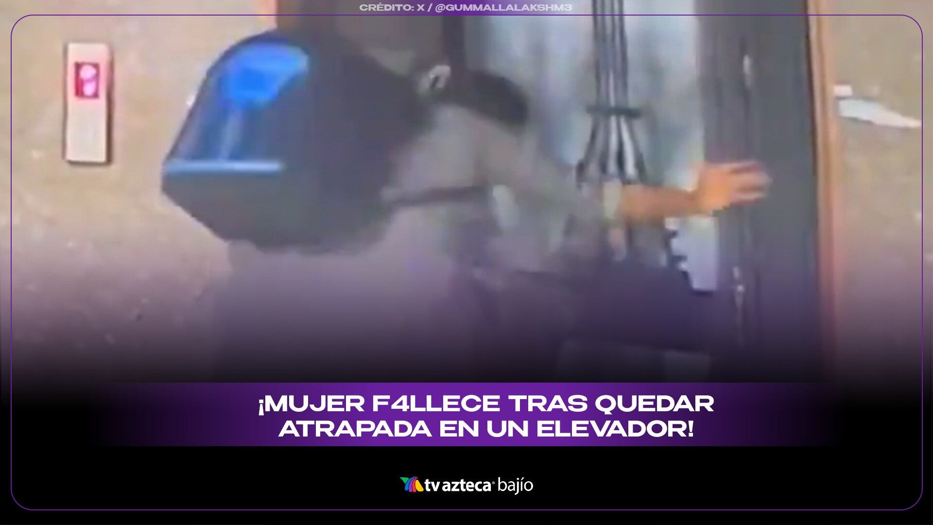 IMÁGENES SENSIBLES: Mujer queda atr4pada en elevador y pi3rde la vid4