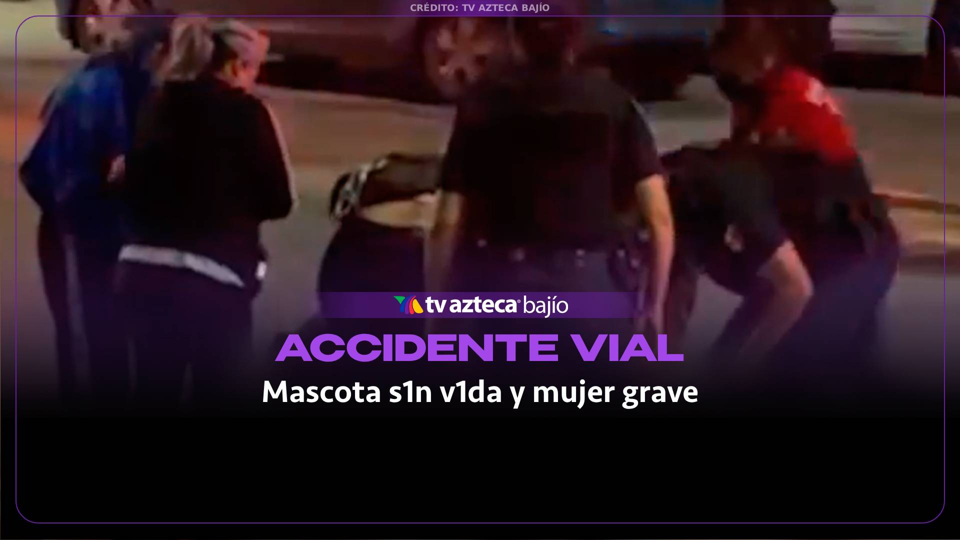 VIDEO: Fuerte accidente vial deja una mascota fallecida y una mujer lesionada