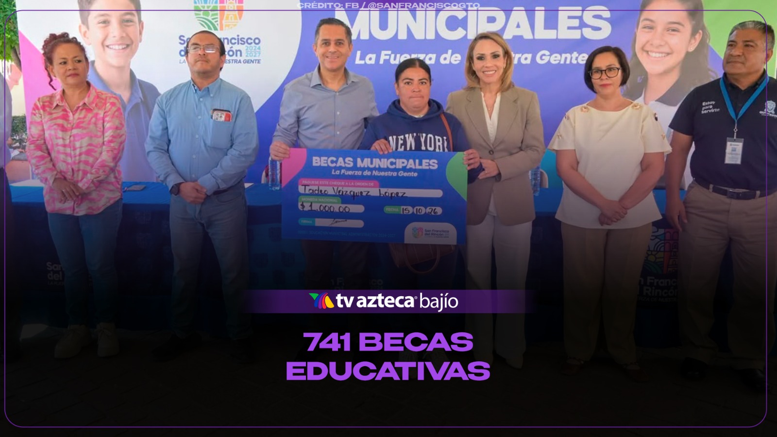 ¡741 ESTUDIANTES RECIBEN UN IMPULSO! San Francisco del Rincón entrega becas educativas
