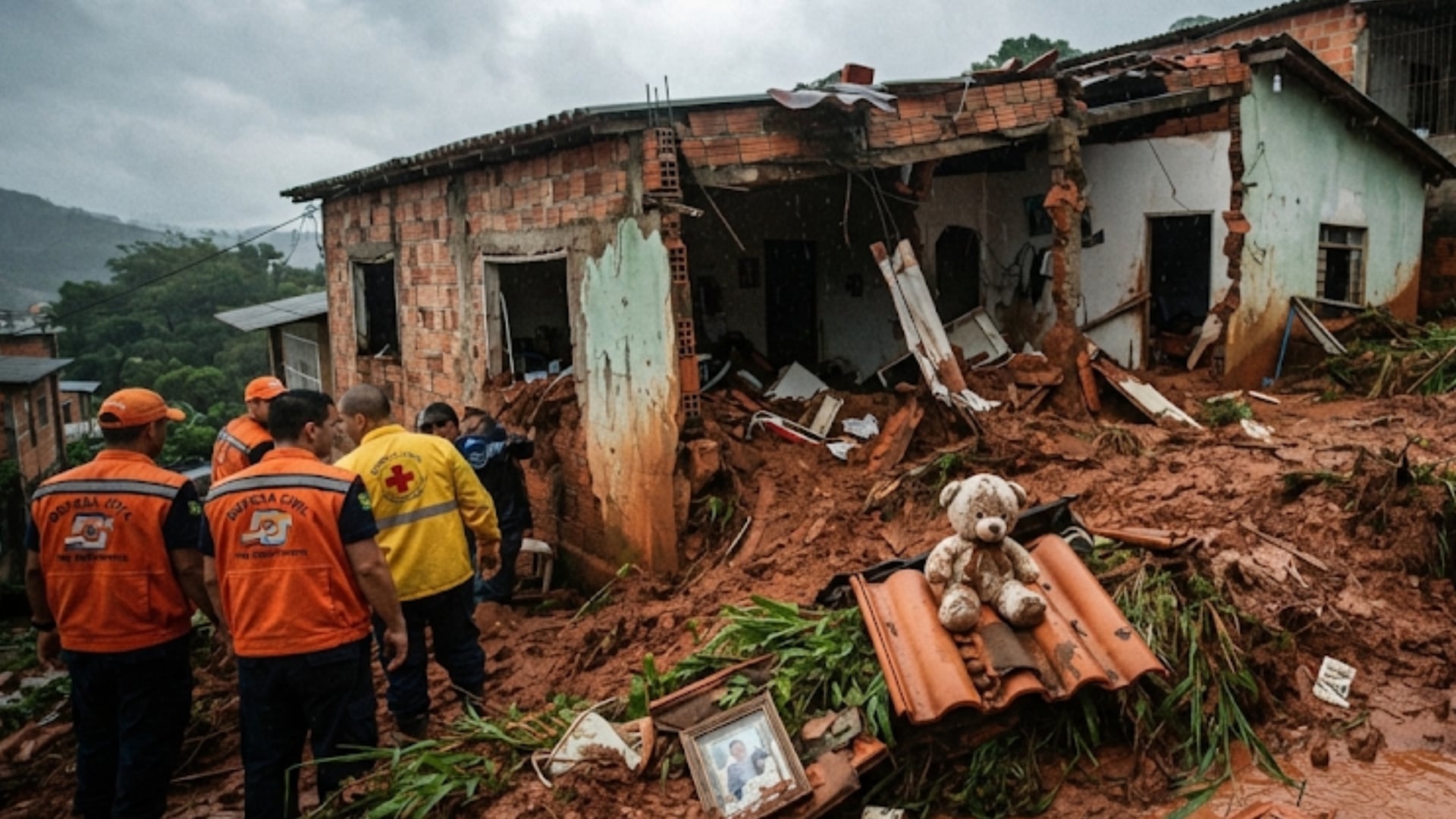 FUERTE TORMENTA cobra la V1DA de una familia mientras dormía; DESLAVE provocó que casa se les viniera abajo