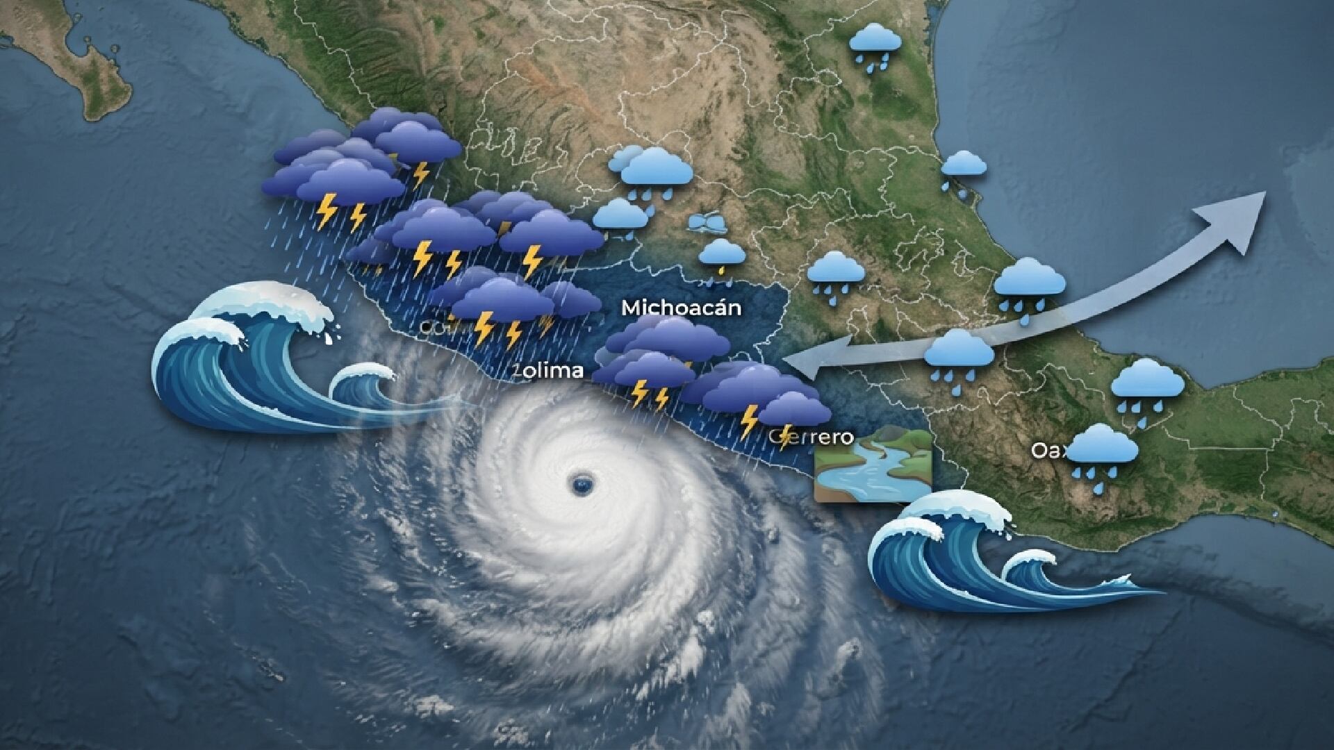 ¡ALERTA por huracán Polo! AVANZA como CATEGORÍA 4 y amen4za con LLUVIAS INTENSAS a varios estados HOY miércoles: ¿Guanajuato está en la LISTA? 