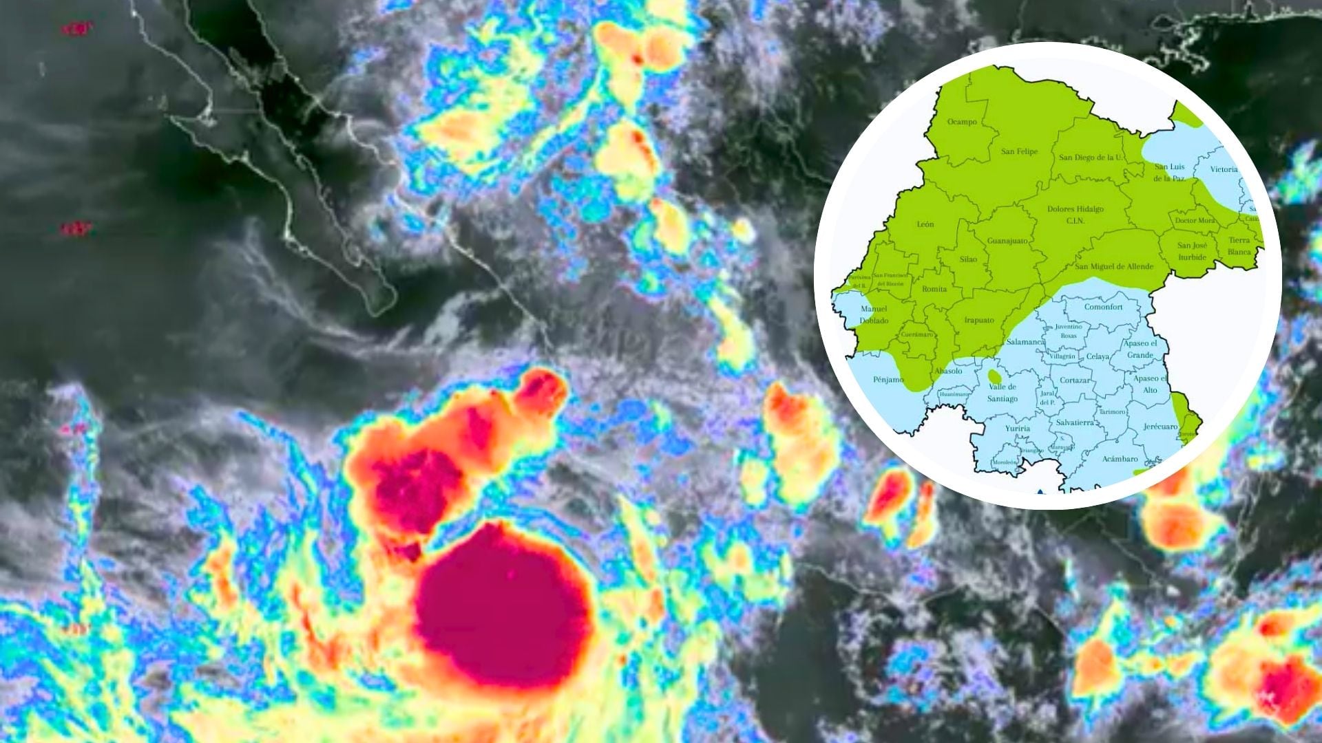 ¡Atención, Guanajuato! Rachel TOMA FUERZA como huracán categoría 1 HOY y llega con LLUVIAS; estos son los MUNICIPIOS afectados