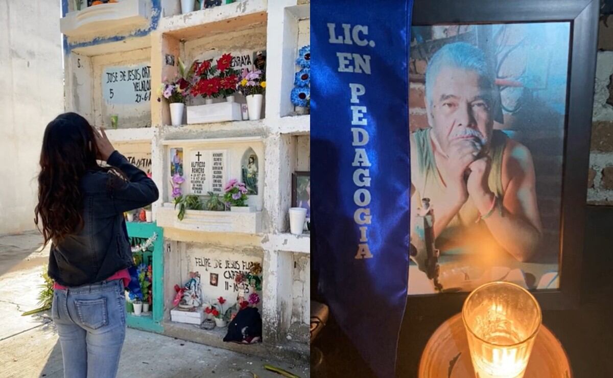 Abuelito en el panteón