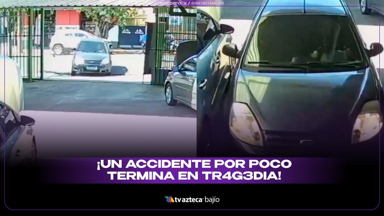 Choque en Bauru, Brasil: autos colisionan y uno termina contra un comercio