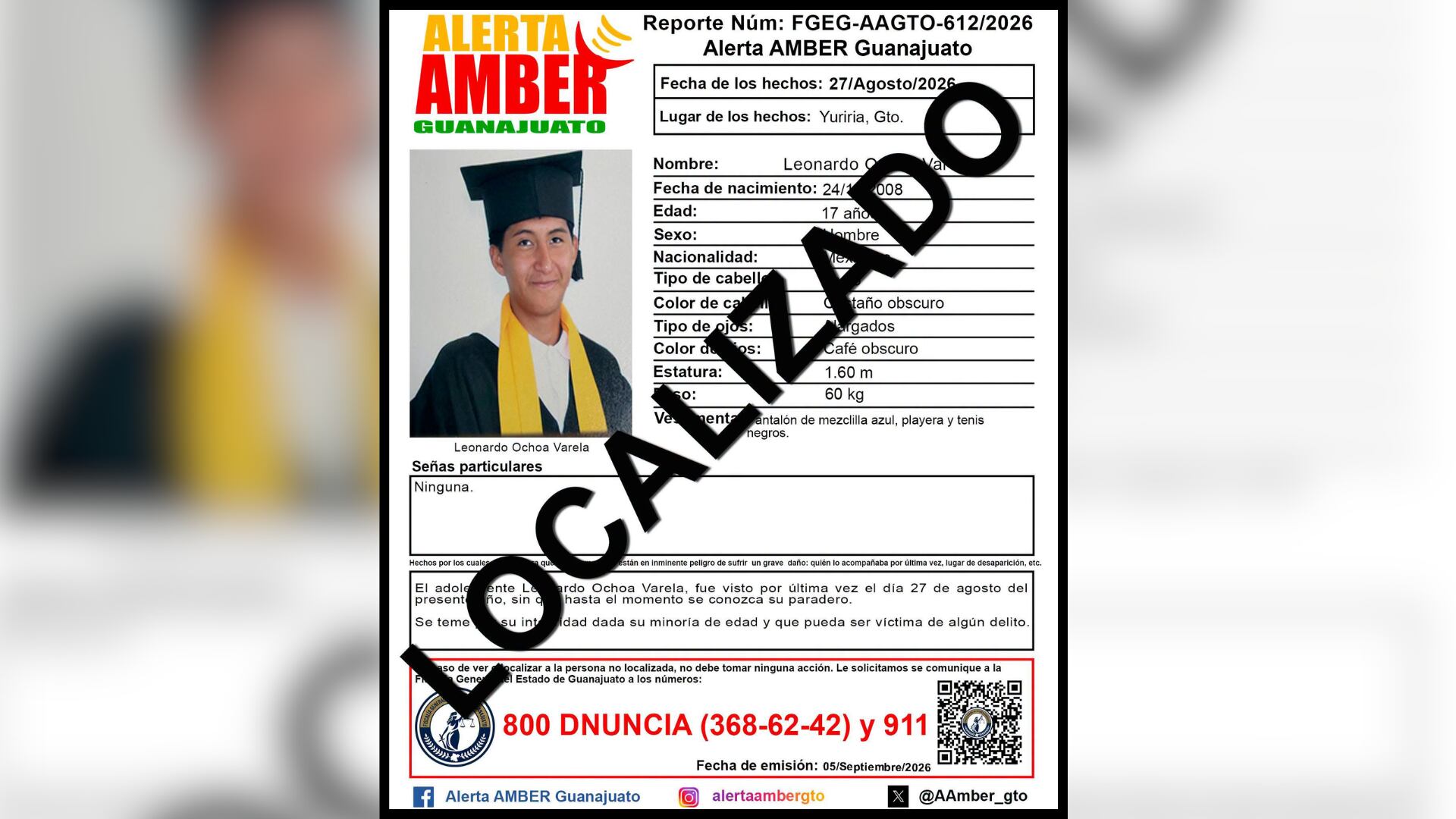 ¡Una familia está de LUTO! Localizan SIN V1DA a Leonardo Ochoa, menor reportado como desaparecido en Guanajuato