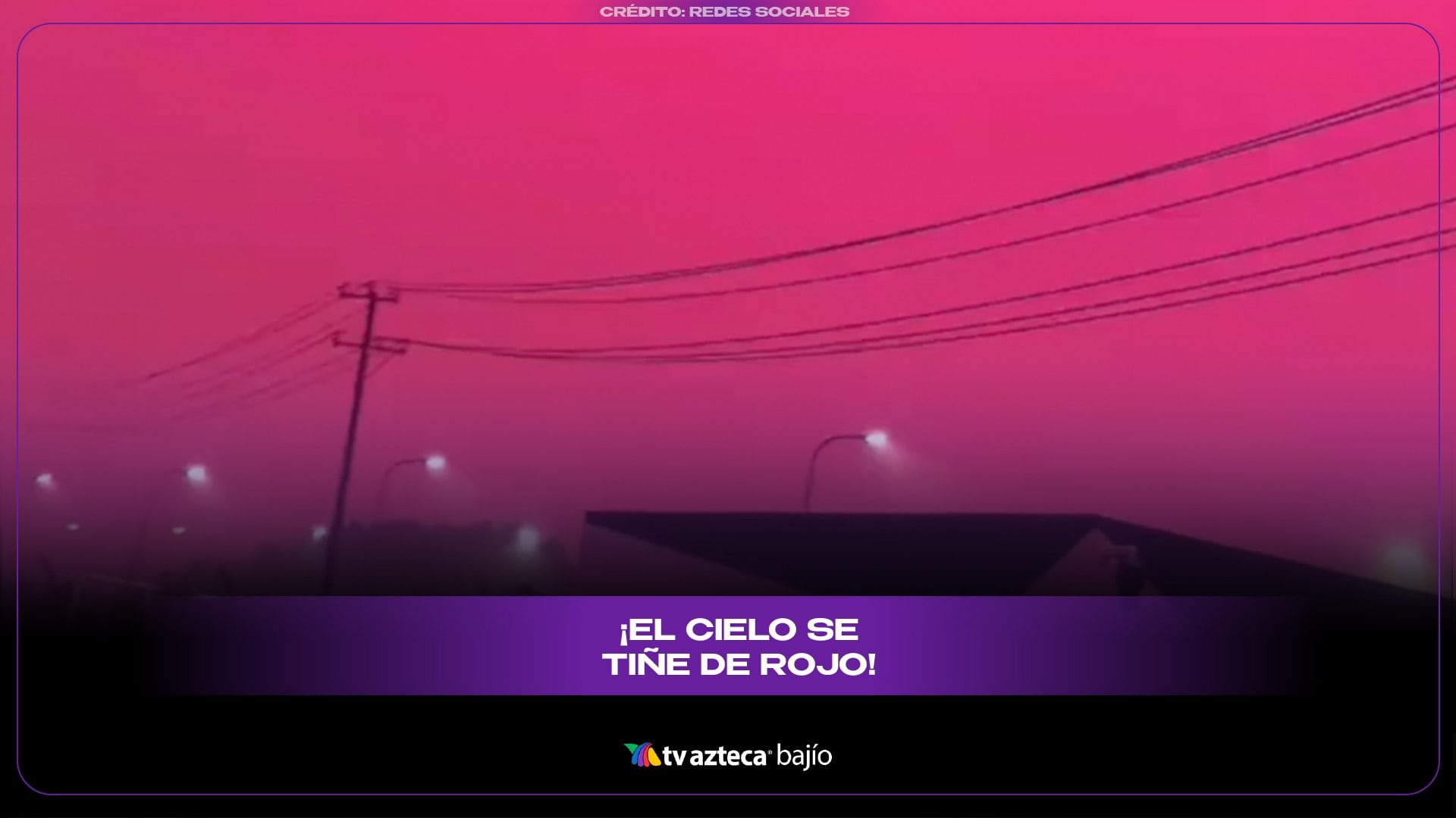 VIDEO | ¡CIELO SE TIÑE DE ROJO! Impresionante fenómeno sorprende durante el amanecer ANTES DE TORMENTA