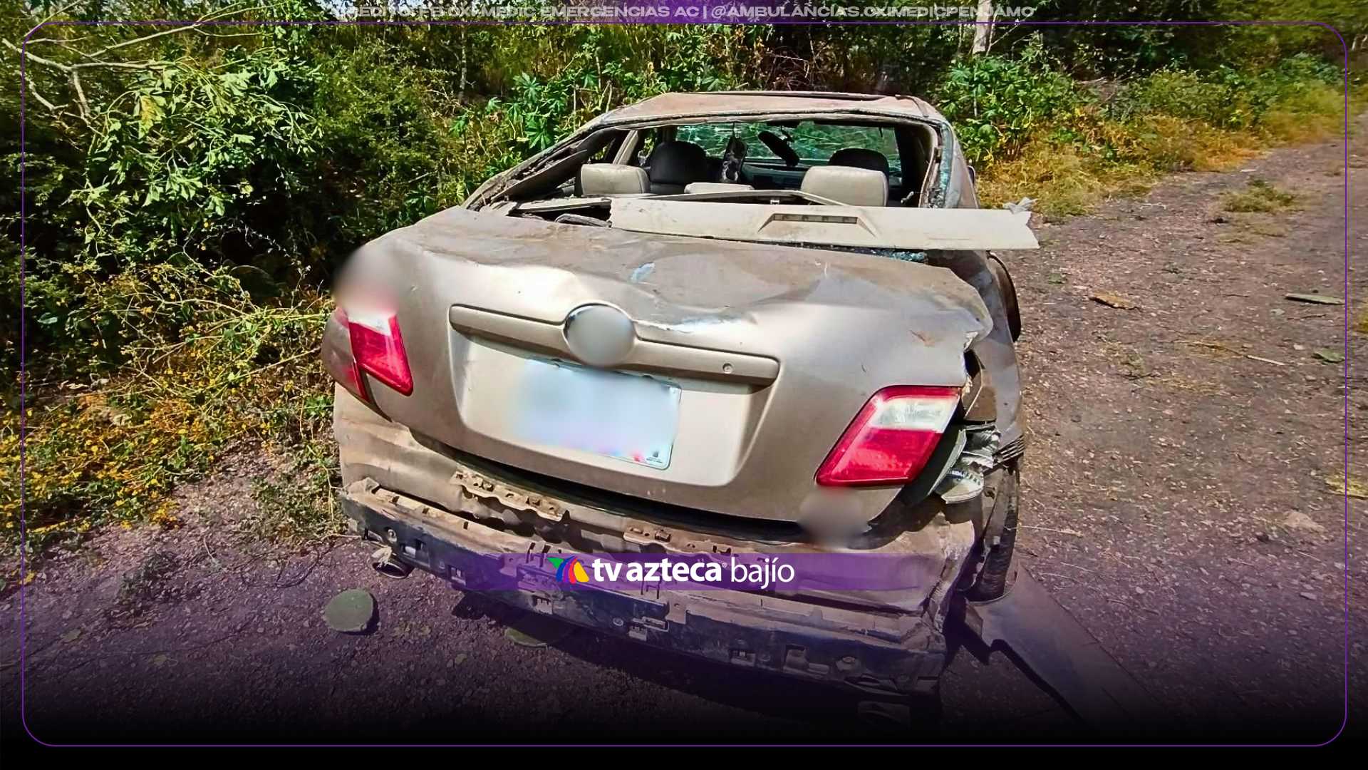URGENTE: Auto con menores a bordo queda DESTROZADO tras VOLCAR en carretera de Guanajuato y reportan 6 LESIONADOS, así quedó