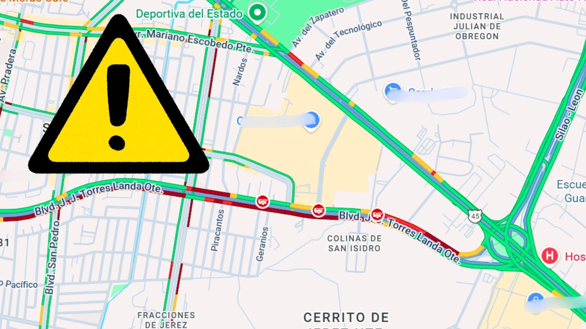 ¡CAOS VIAL HOY LUNES! ¿Qué pasó en Torres Landa? Tráfico está prácticamente detenido rumbo a Silao