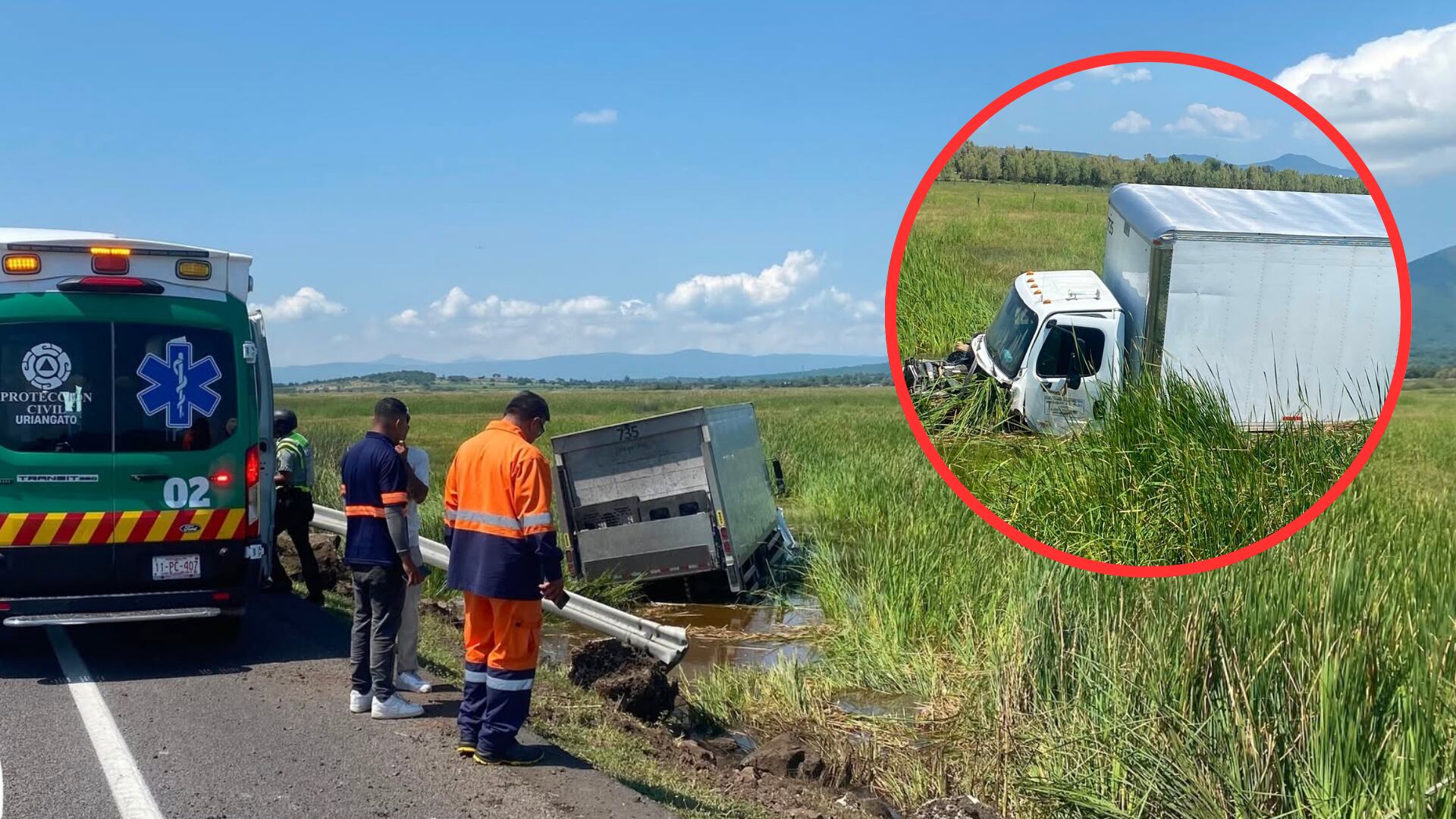 ¡Se salió del camino! Camión de carga sufre accidente y detiene el tráfico por labores de rescate