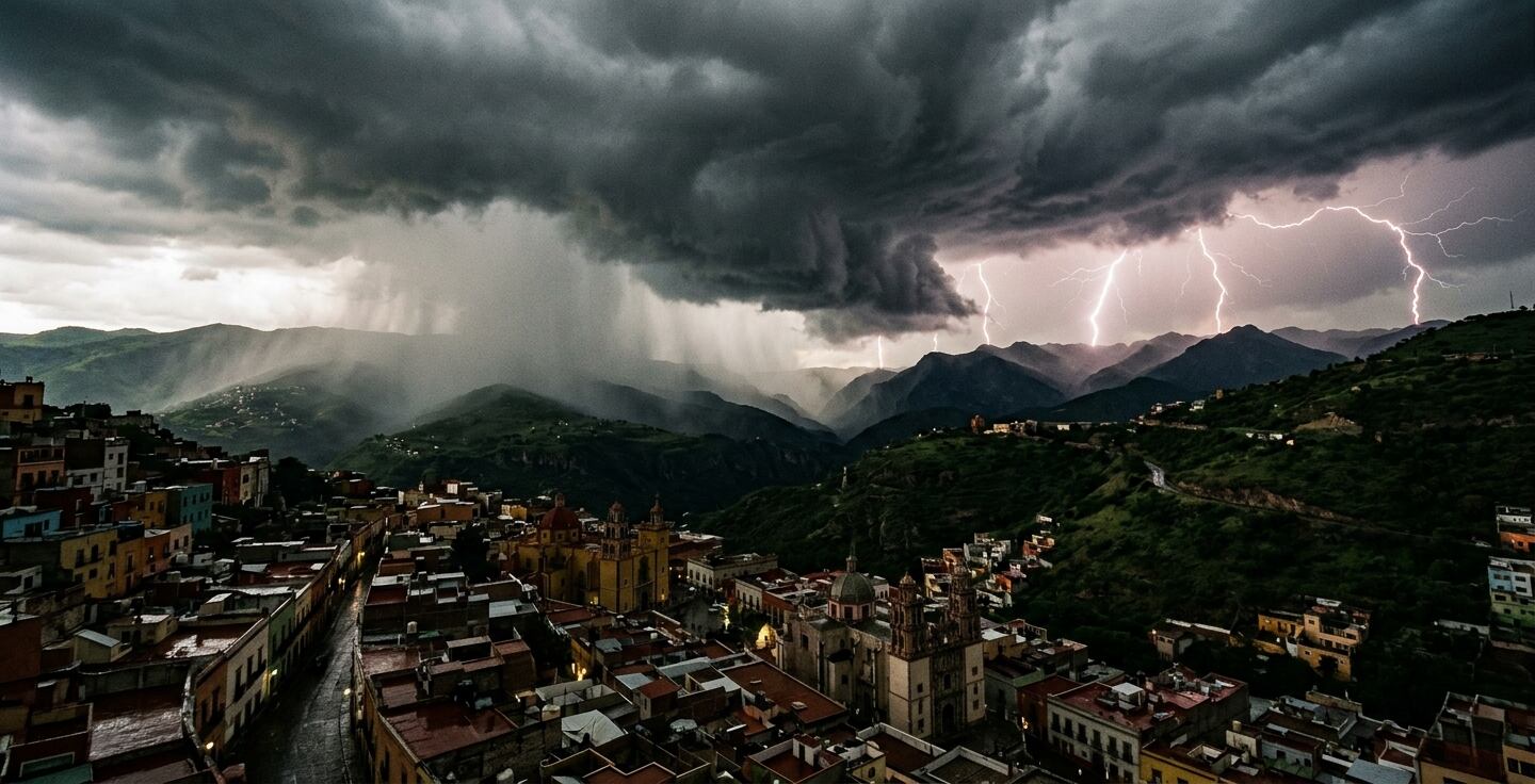¡ALARMAS ENCENDIDAS! Fuerte tormenta se aproxima a Guanajuato; estas zonas tendrán lluvias y descargas eléctricas