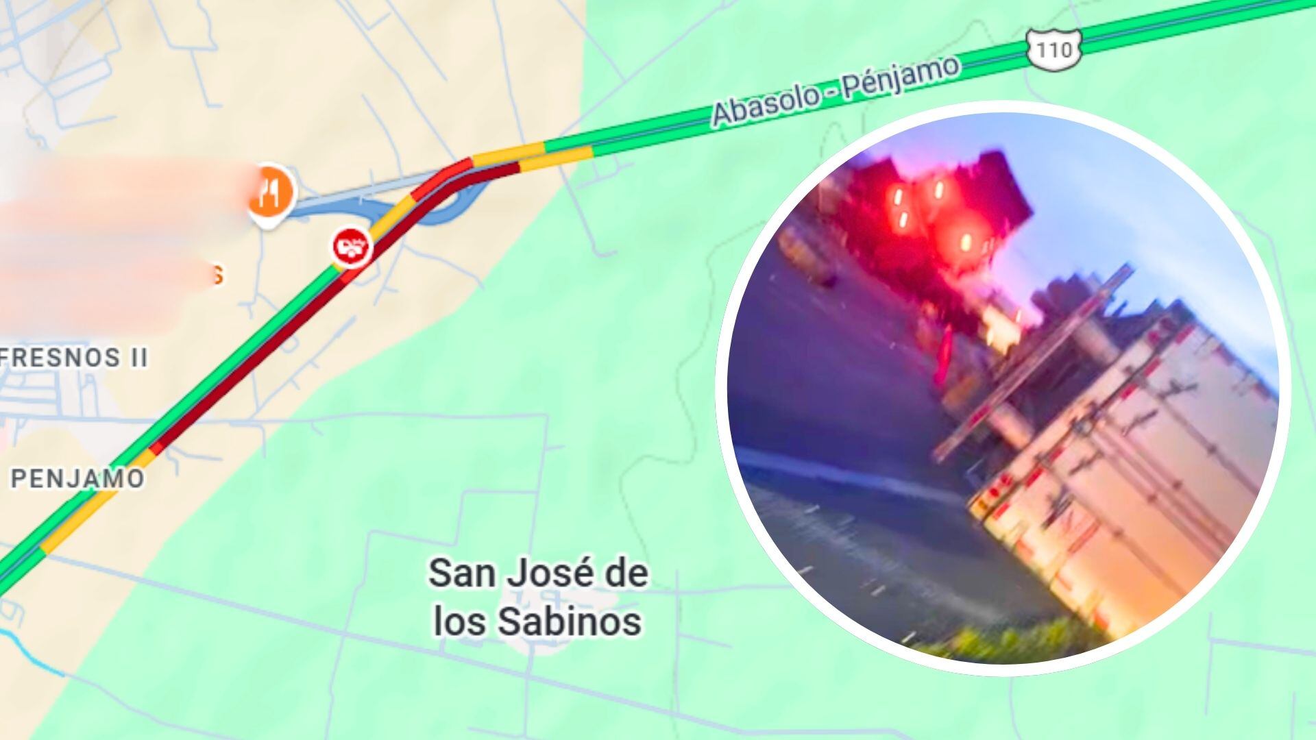 IMÁGENES | Camión VUELCA en curva y brinca al carril contrario en carretera de Guanajuato HOY viernes: Tráfico intenso