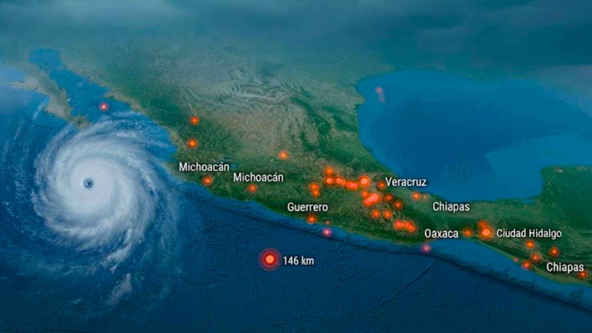 SISMOS en plena alerta por el HURACÁN POLO: 34 movimientos sacuden a México en 12 horas; estos son los estados afectados