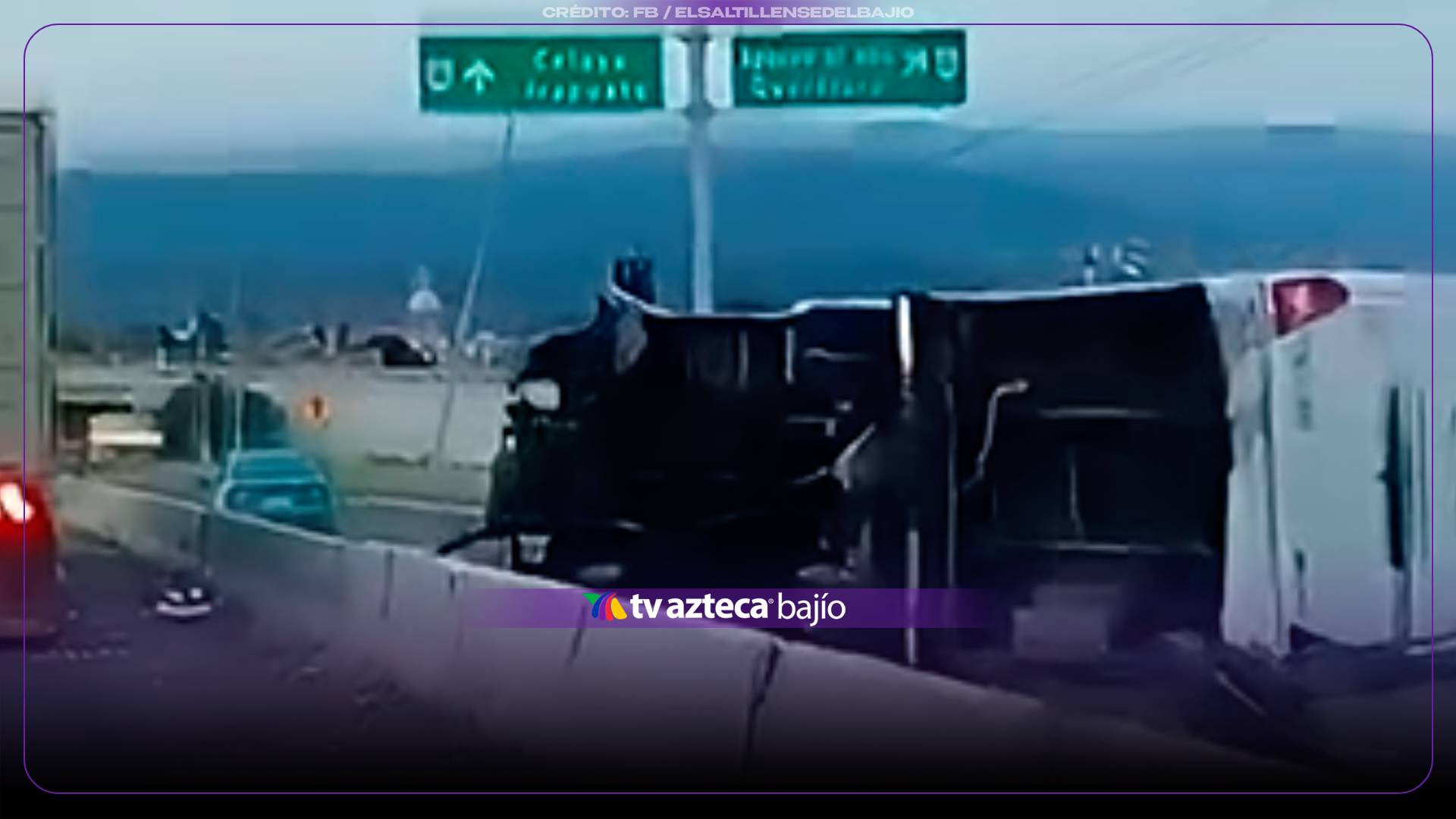 VIDEO: Vuelca camión sobre la carretera Panamericana a la altura de Apaseo el Alto; esto ocurrió