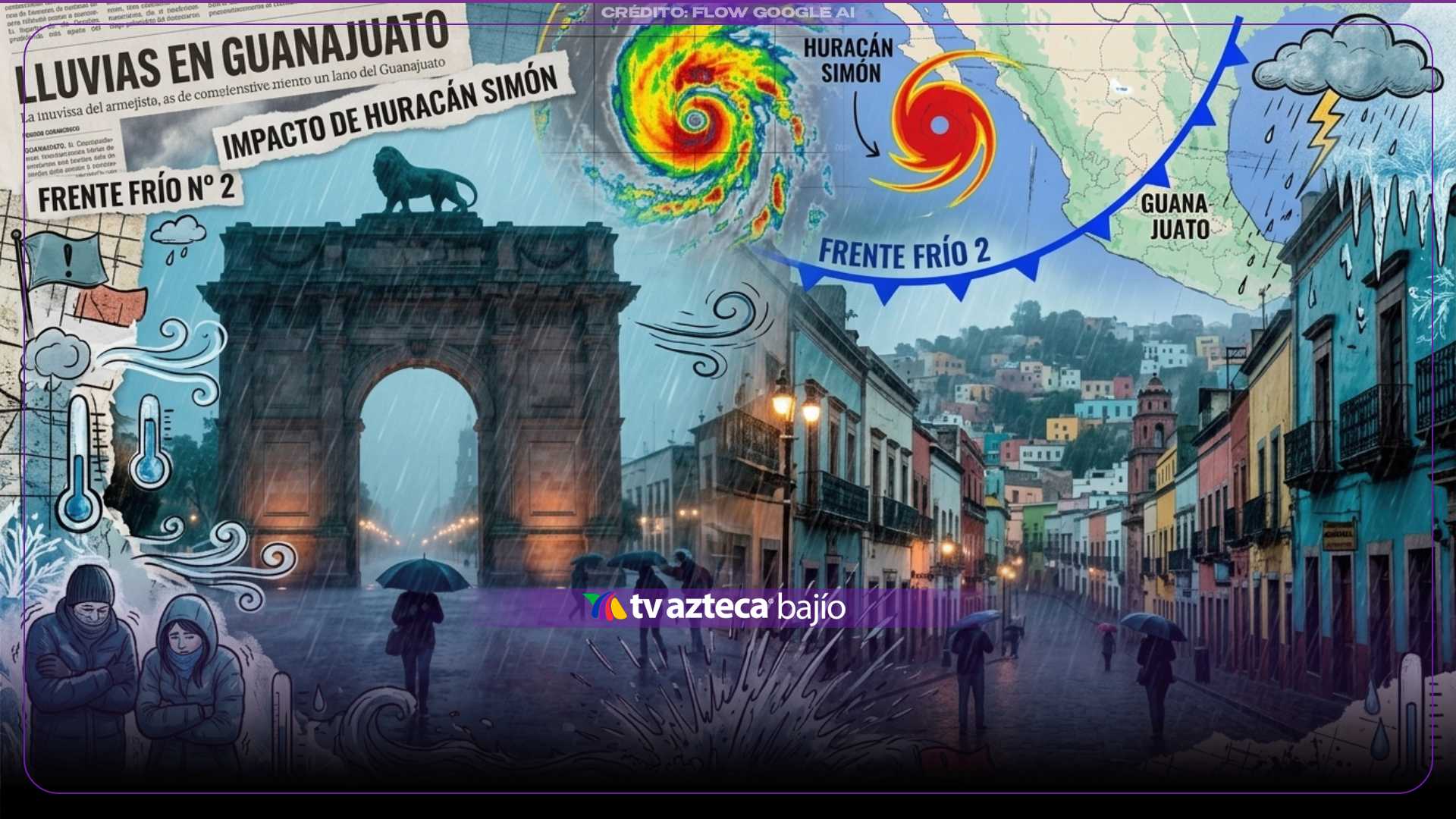 ¡Alerta en Guanajuato! Huracán Simon y Frente Frío 2 provocan LLUVIAS hoy martes; ¿afectarán al estado?
