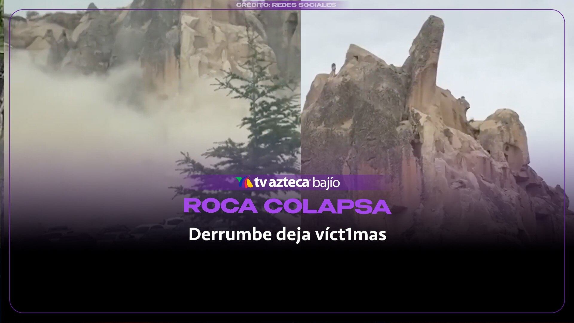 ¡TRAG3DIA! Se D3RRUMBA famosa “chimenea de hadas” en Capadocia; roca deja dos MU3RTOS y un herido