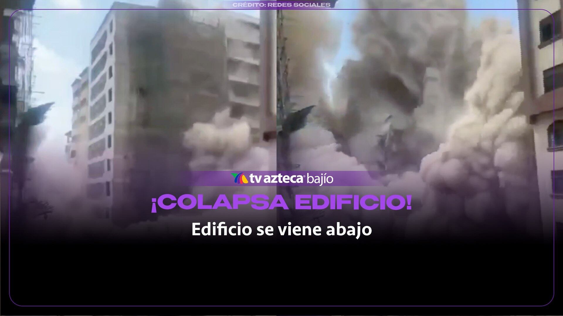 VIDEO del momento EXACTO Edificio de 18 pisos se desploma