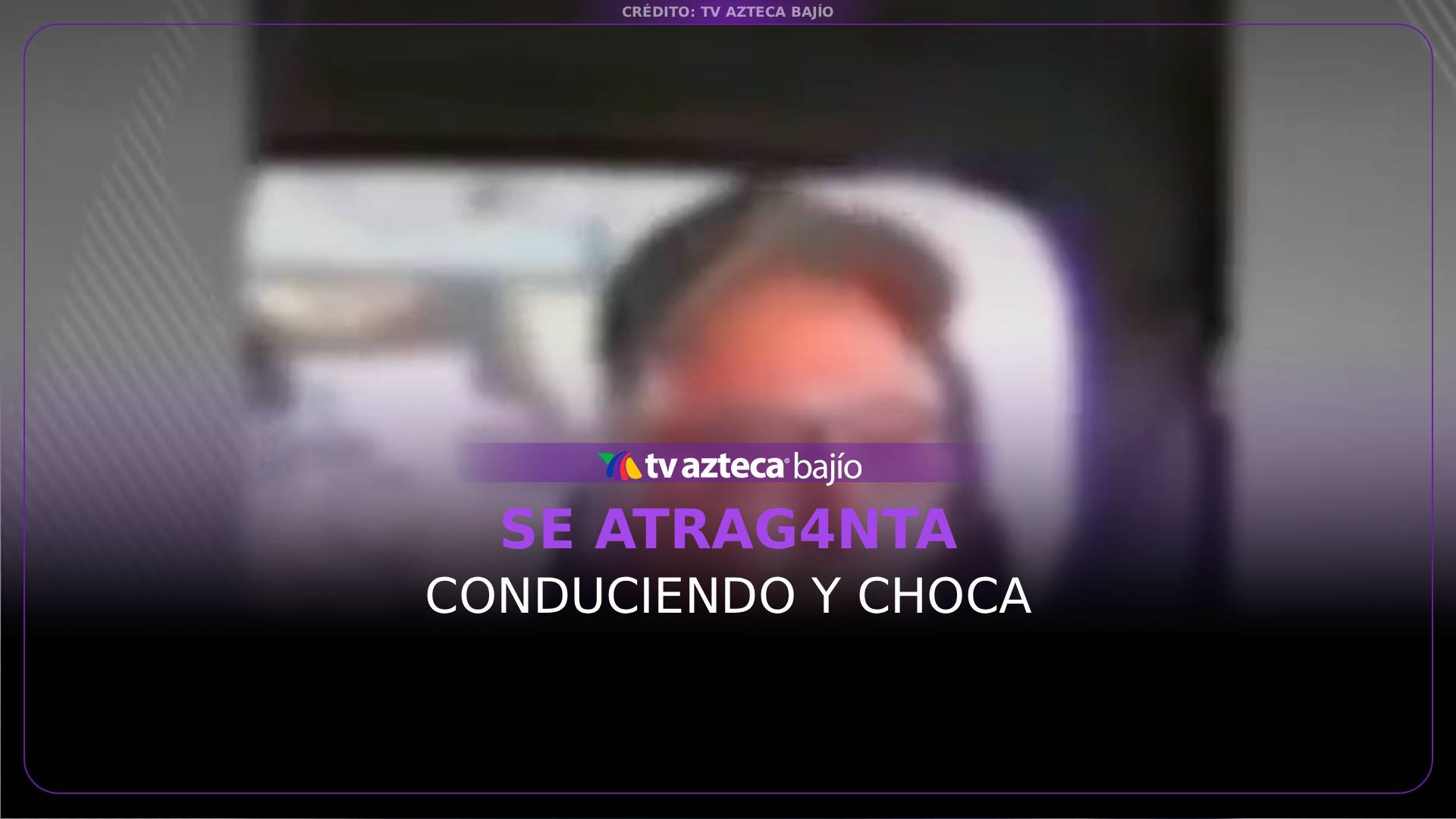 VIDEO: Conductor choca por consumir alimentos en carretera