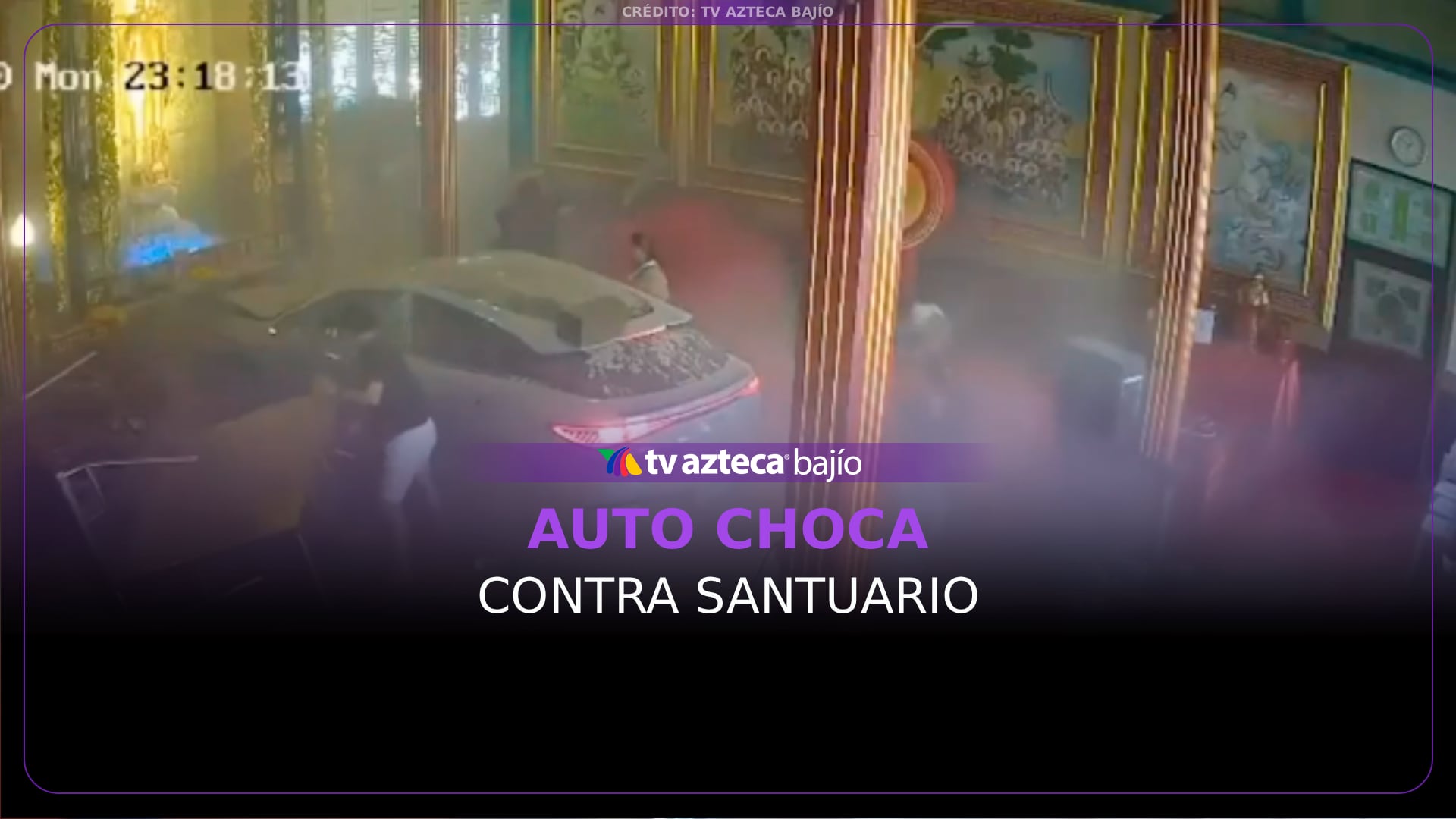 Auto pierde el control y choca con santuario en medio de sesión espiritual; este fue el saldo de heridos
