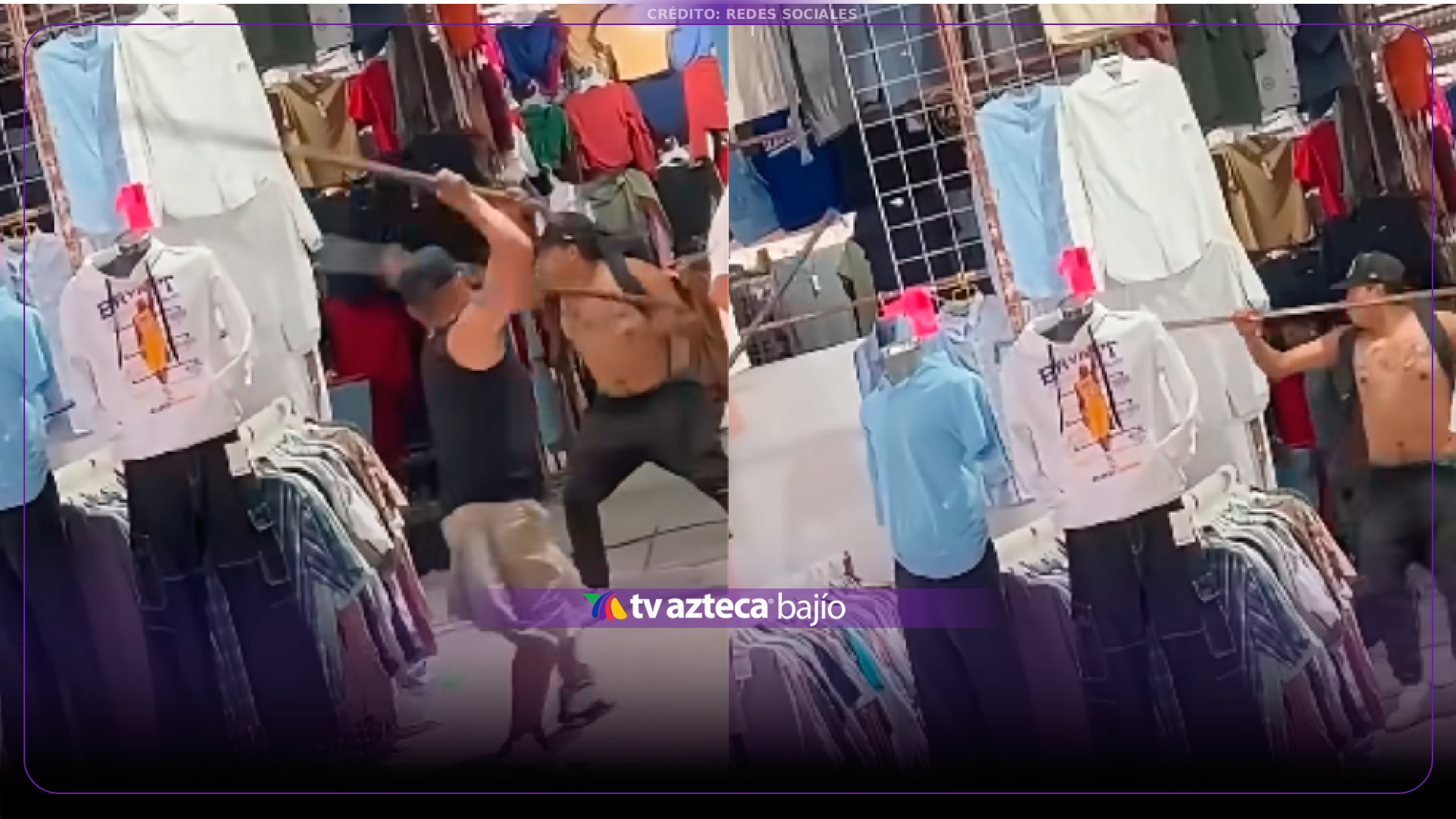 VIDEO: Comerciantes usan tubos durante riña en tianguis de San Miguel de Allende