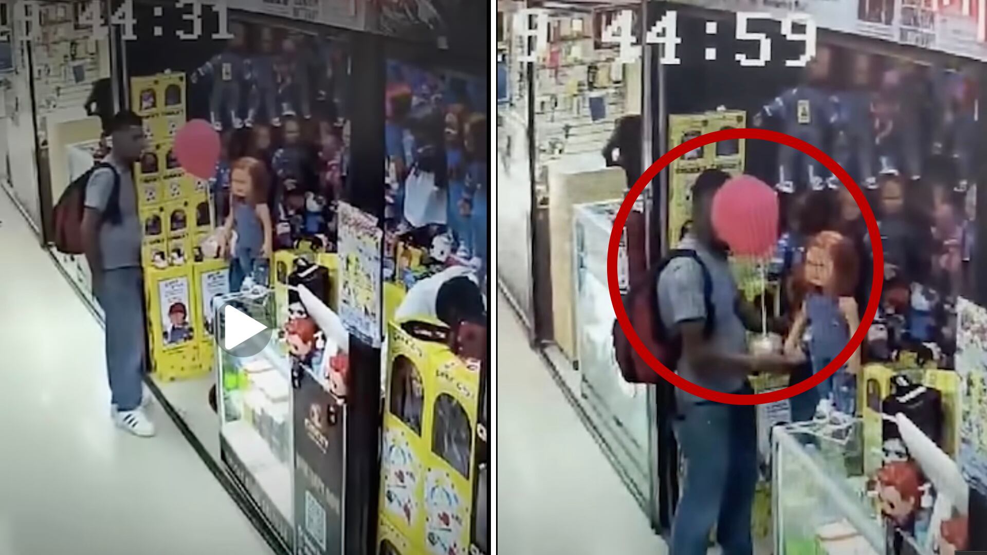 Robo muñeco Chucky tienda temática Saltillo video viral.png