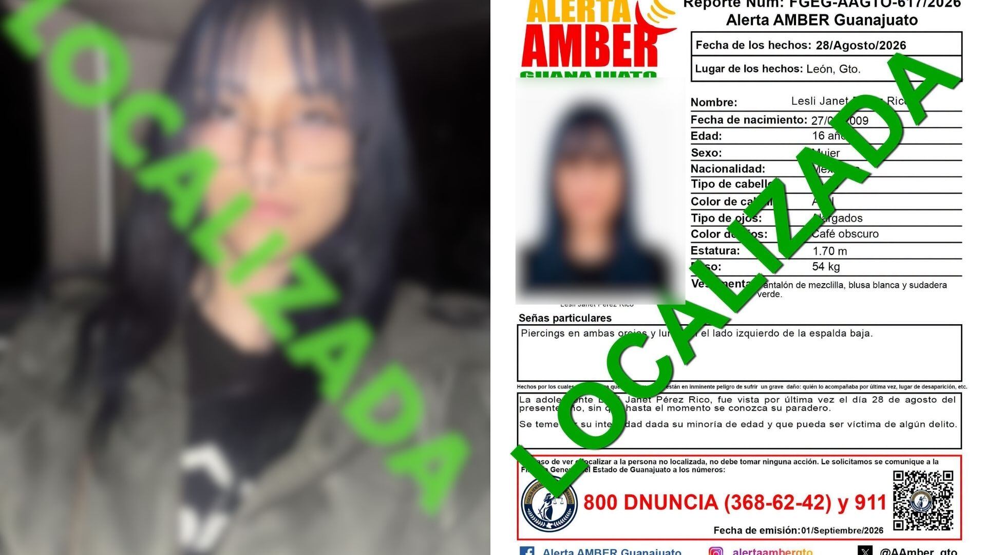 CONFIRMAN LOCALIZACIÓN de menor desaparecida en León: tras DIFUSIÓN e INTENSA BÚSQUEDA, esto se sabe del H4LLAZGO 