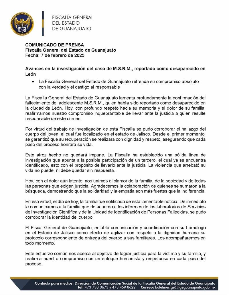 Hallan sin vida a Mateo Santiago Ramírez Martínez en Lagos de Moreno, niño desaparecido en León