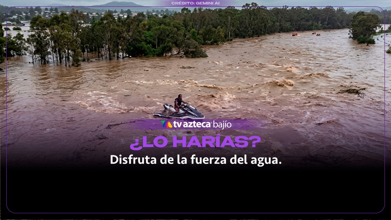 ¡No midió el peligro! Empresario se mete a un río crecido y termina volcando